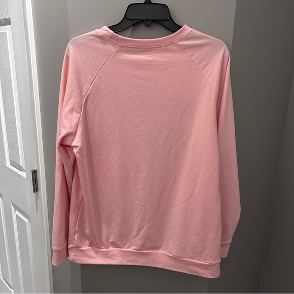 Mom Mode Pink Animal Print Pull Over Sweatshirt-Lg - Picture 4 of 7
